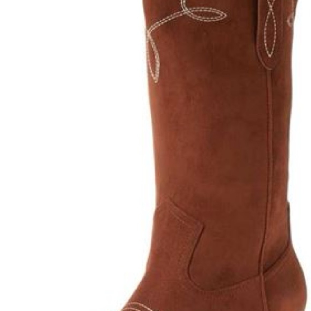 The Drop Women's Ace Midshaft Western Boot, Cognac, 8